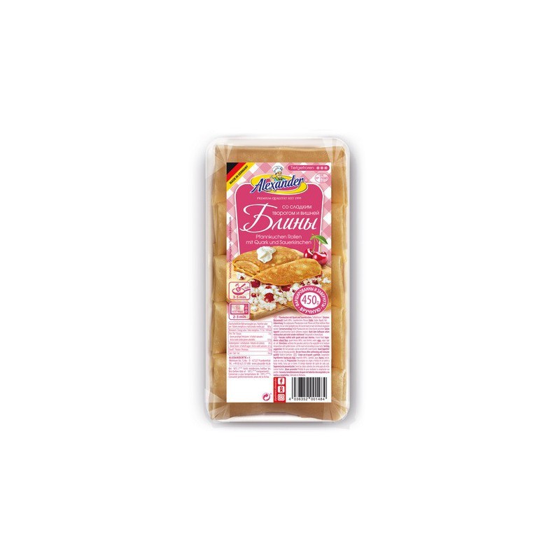panquecas com requeijão e cerejas 450 g