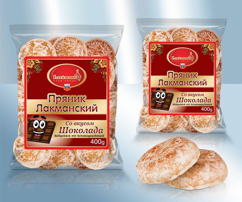 Пряники "Lackmann" шоколадные, 400 г
