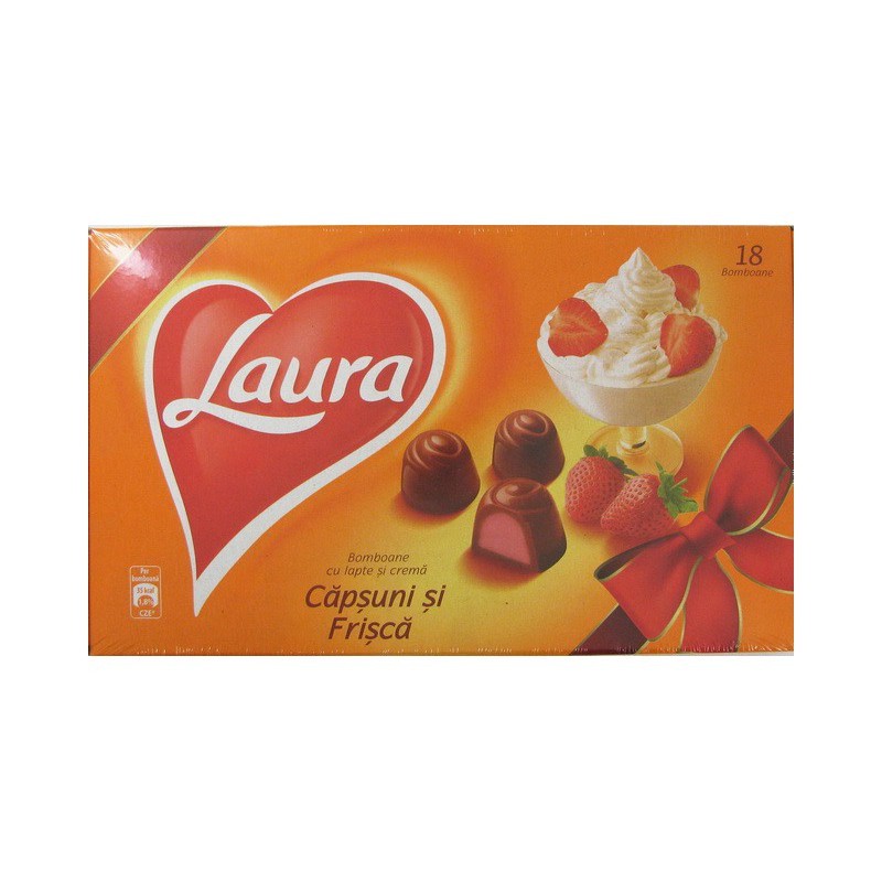 Шоколадные конфеты с клубничной начинкой 140гр LAURA