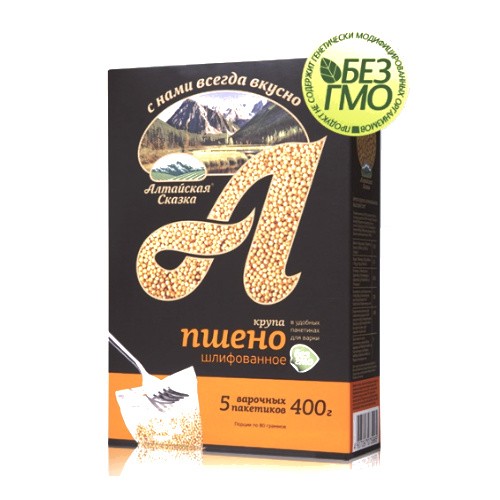 Пшено шлифованное Алтайская сказка в пакетах 400г