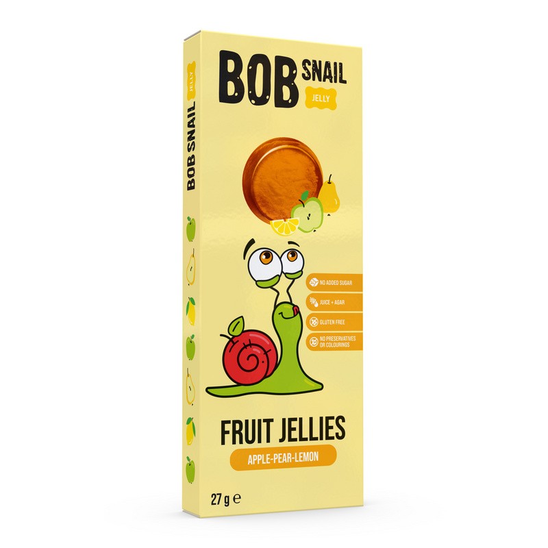 Bob Snail Фруктовые рулетики яблоко, груша и лимон без добавления сахара - 27 г