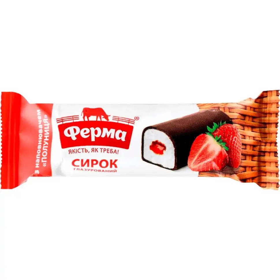 Сырок глазированный с клубникой, 36 г