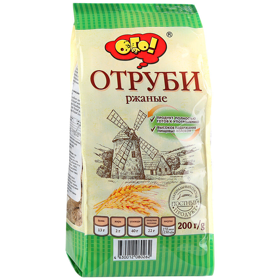 Отруби ржаные, 200 г