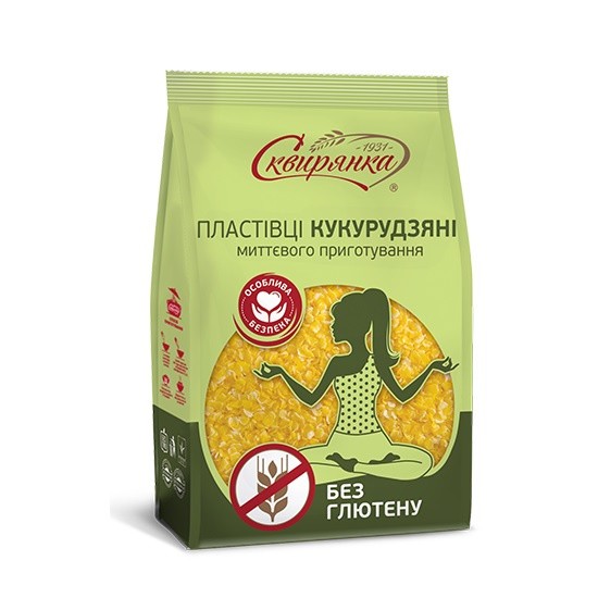 Хлопья кукурузные без глютена  Сквырянка 400 г