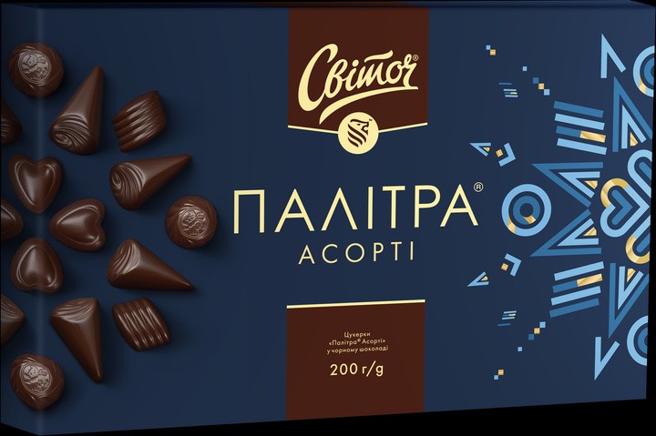 Конфеты Свиточ Ассорти темный шоколад 200г