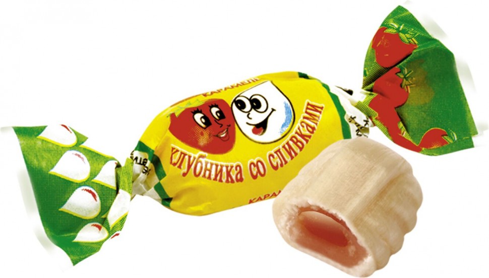 Карамель "Клубника со сливками", Рот Фронт 100 г