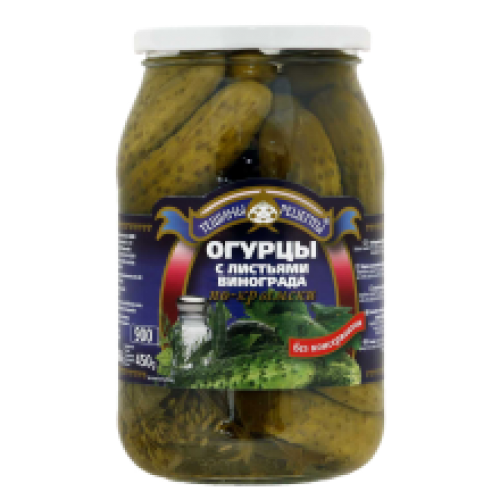 Огурцы с листом винограда по крымски 860г