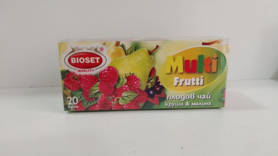 Té de frutas Bioset Pera y frambuesa 20x0,02g