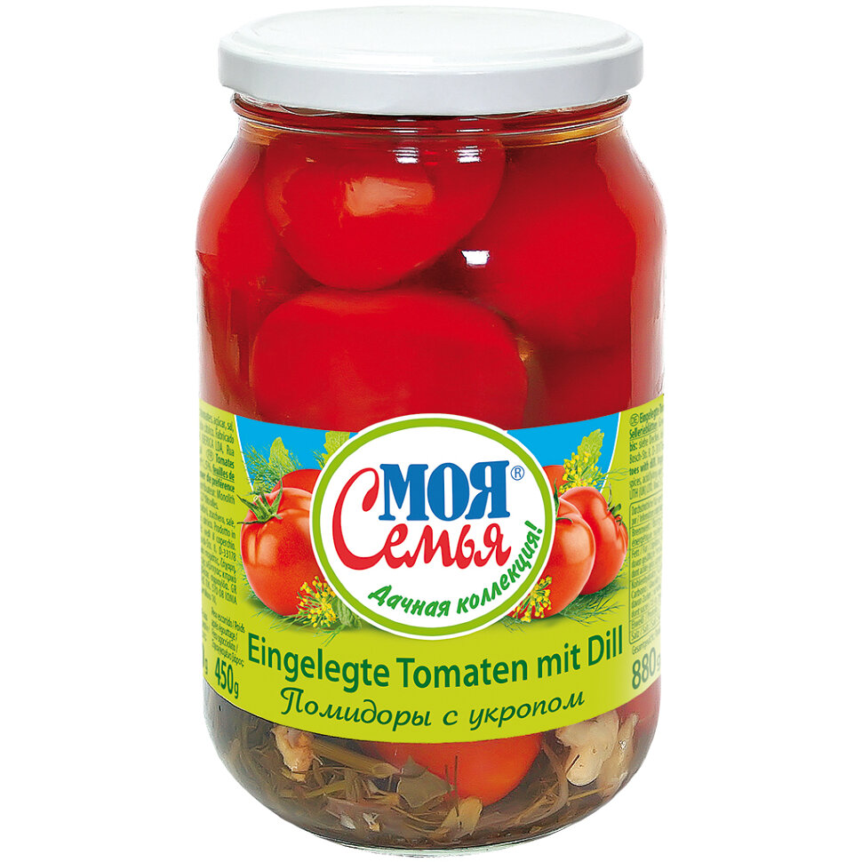 Помидоры с укропом "Моя семья", 880 г