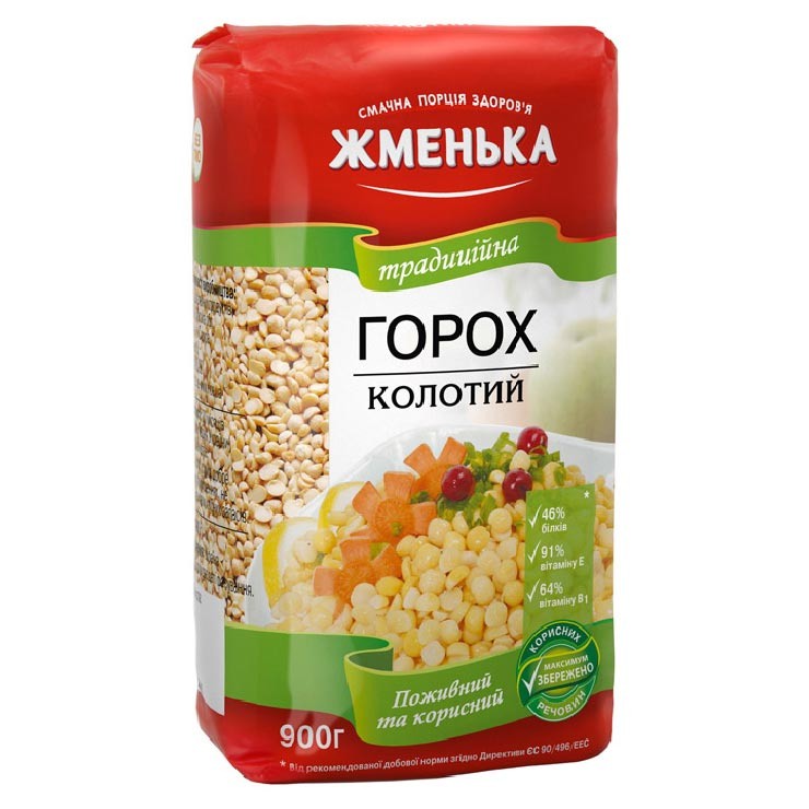 Крупа Горох колотый Жменька 900г