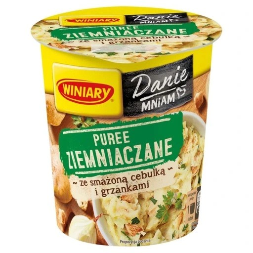 Puré de patatas con cebolla frita y crutones, 59 g