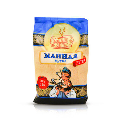 Comida russa. Sêmola de trigo, 900 g