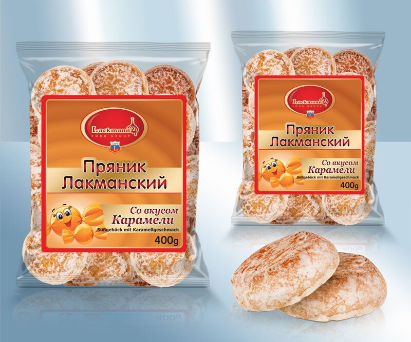 Dulce ruso. Melindres "Lackmann" con sabor a caramelo toffee, 400 g
