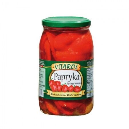 Pimenta vermelha em conserva. Vitarol 870gr