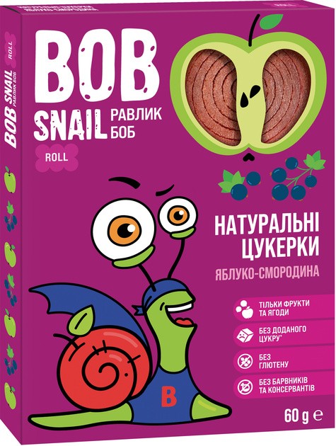 Rollitos de Caracol Bob Manzana-Grosella 60 g