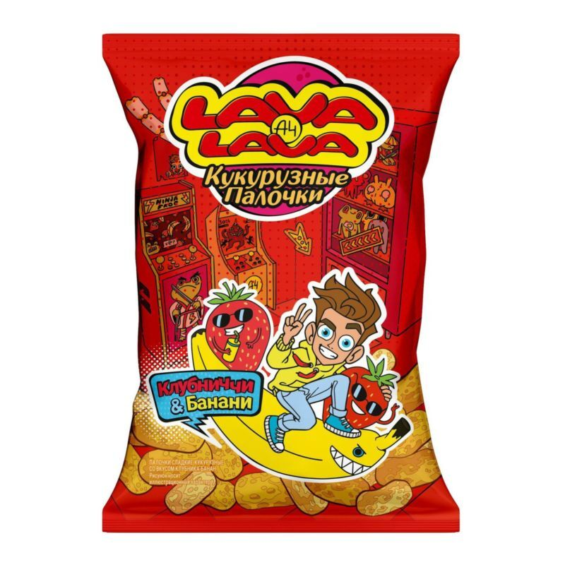 Palitos de maíz Lava Lava Strawnichchi y Banani 50 gr