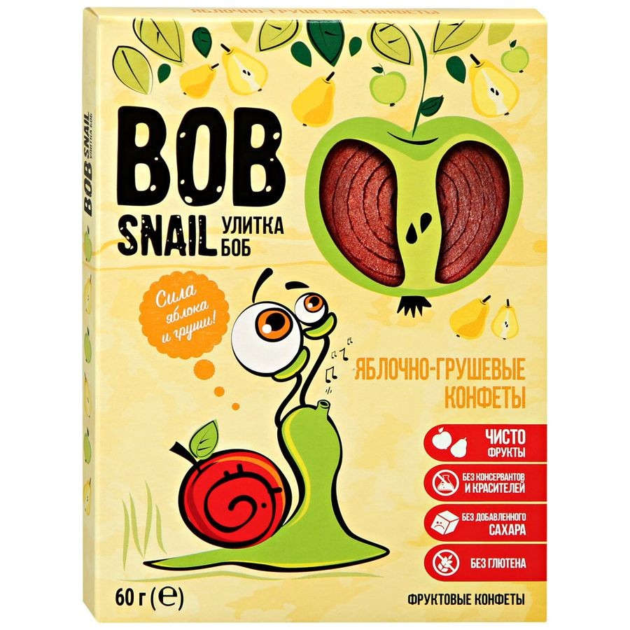 Rollitos de Caracol Bob Manzana-Pera Sin Azúcar Natural 60g