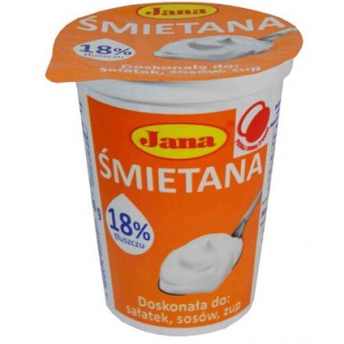 Сметана 18% жирности, 400 г