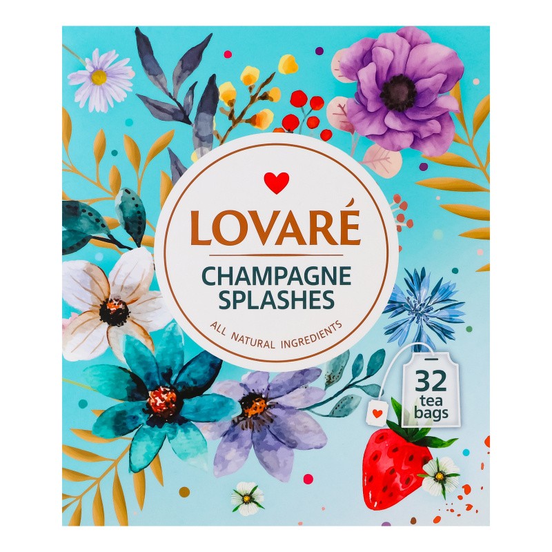 Chá Lovare Champanhe Salpicos 32 unidades