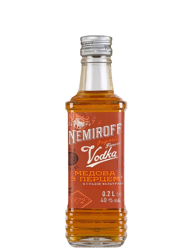 Водка медовая с перцем "Nemiroff Honey Pepper", 0.2 л