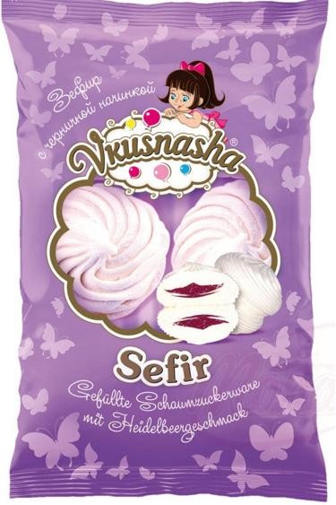 Зефир "Вкусняша" с черничной начинкой, 300 г