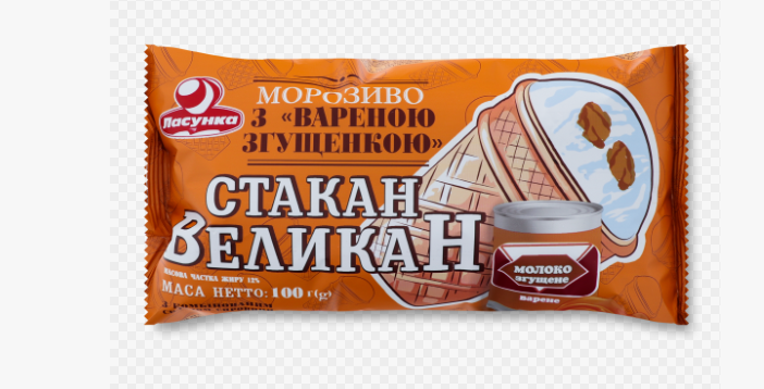 морозиво склянка велетень 100 г