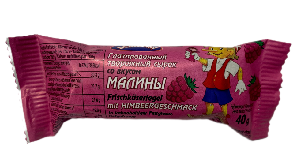 requesón Pinocho con frambuesas 40 g