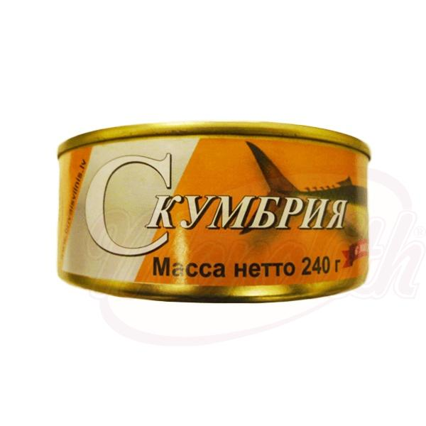 Скумбрия в масле 240г с ключем