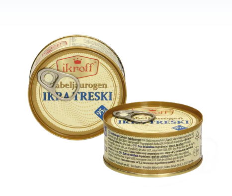 Икра трески слабосоленая Ikroff 95г
