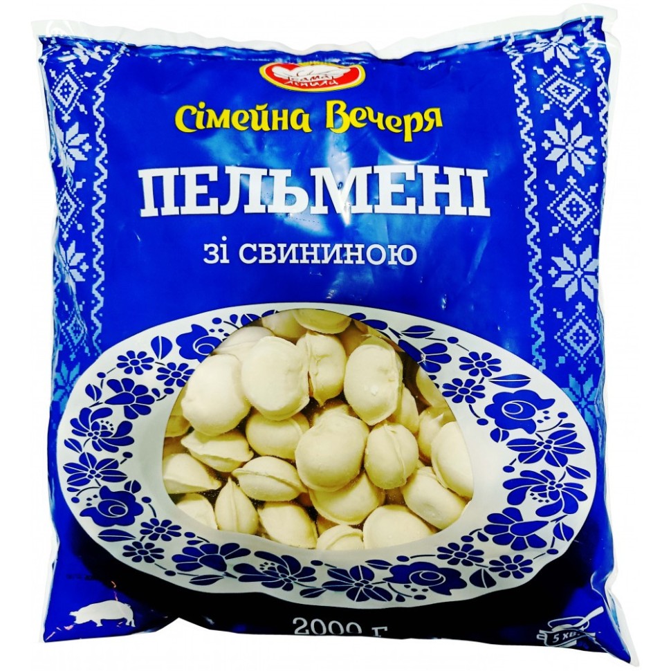 ПЕЛЬМЕНИ СВИНЫЕ "СИМЕИНА ВЕЧЕРЯ" САМА ЛИПИЛА, 2КГ