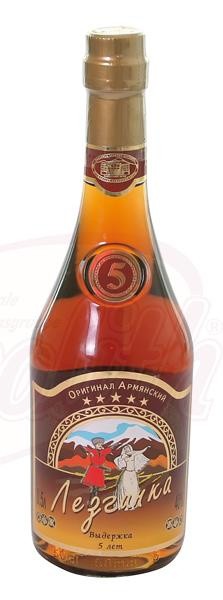 Coñac armenio "Lezginka" 5 años de crianza 40% alc. 0,5l