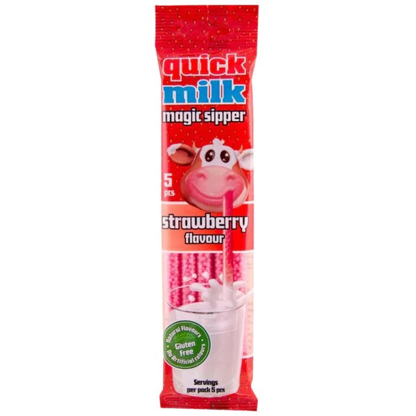 Молочные трубочки Quick Milk со вкусом клубники 40г