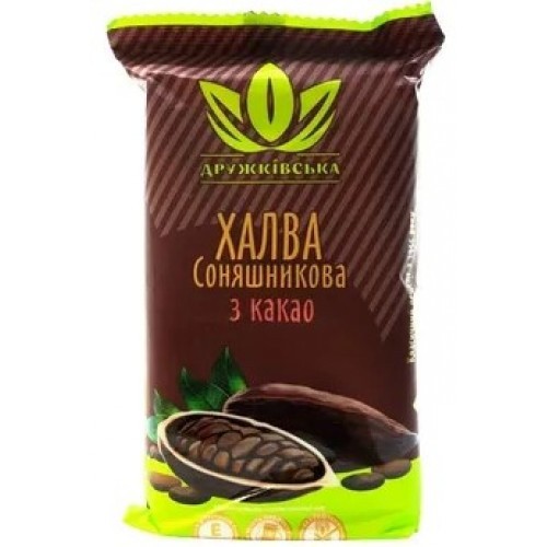 Халва подсолнечная с какао Дружковская 350г