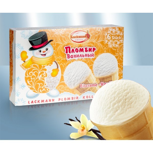 Helado "Plombir" con mantequilla, 12,5%