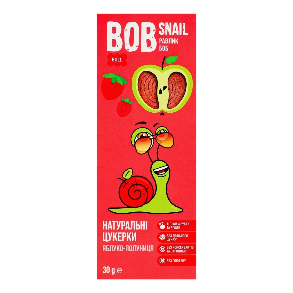 Bob Caracol | Rollitos de frutas Manzana fresa 30g