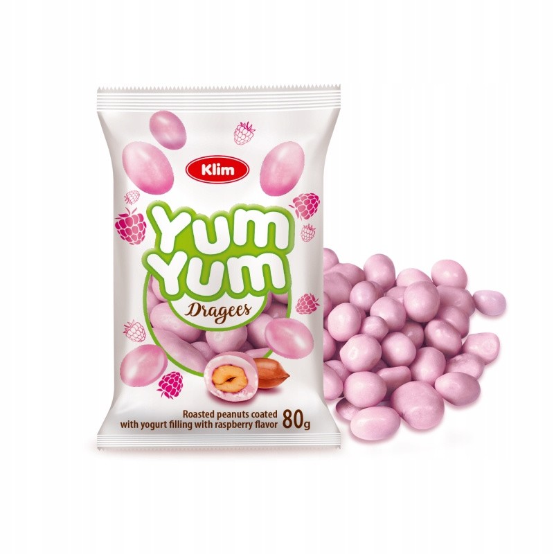Yum Yum SABOR FRAMBOESA DRAGE KLIM, 80g