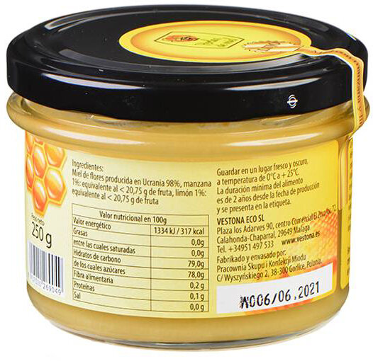 Мед яблука та лимон lujo, 250 г