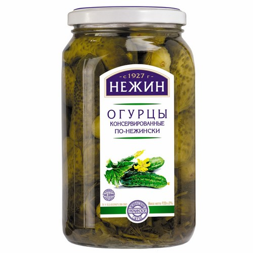 Огурцы консервированные "По-Нежински", 920 г