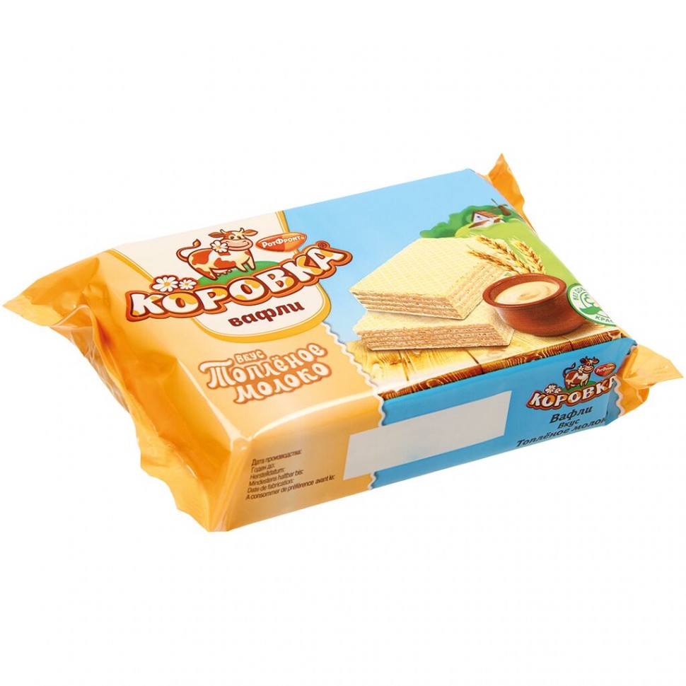 Waffles rellenos de nata con sabor a leche horneada 150g